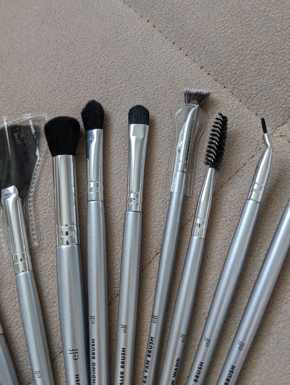 ELF Silver Handle Makeup Brush Set - 13 Piece